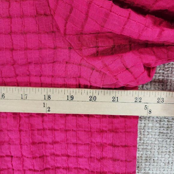 Chicos Textured Waffle Travel Jacket Womens US Large Raspberry Lined - Picture 8 of 11